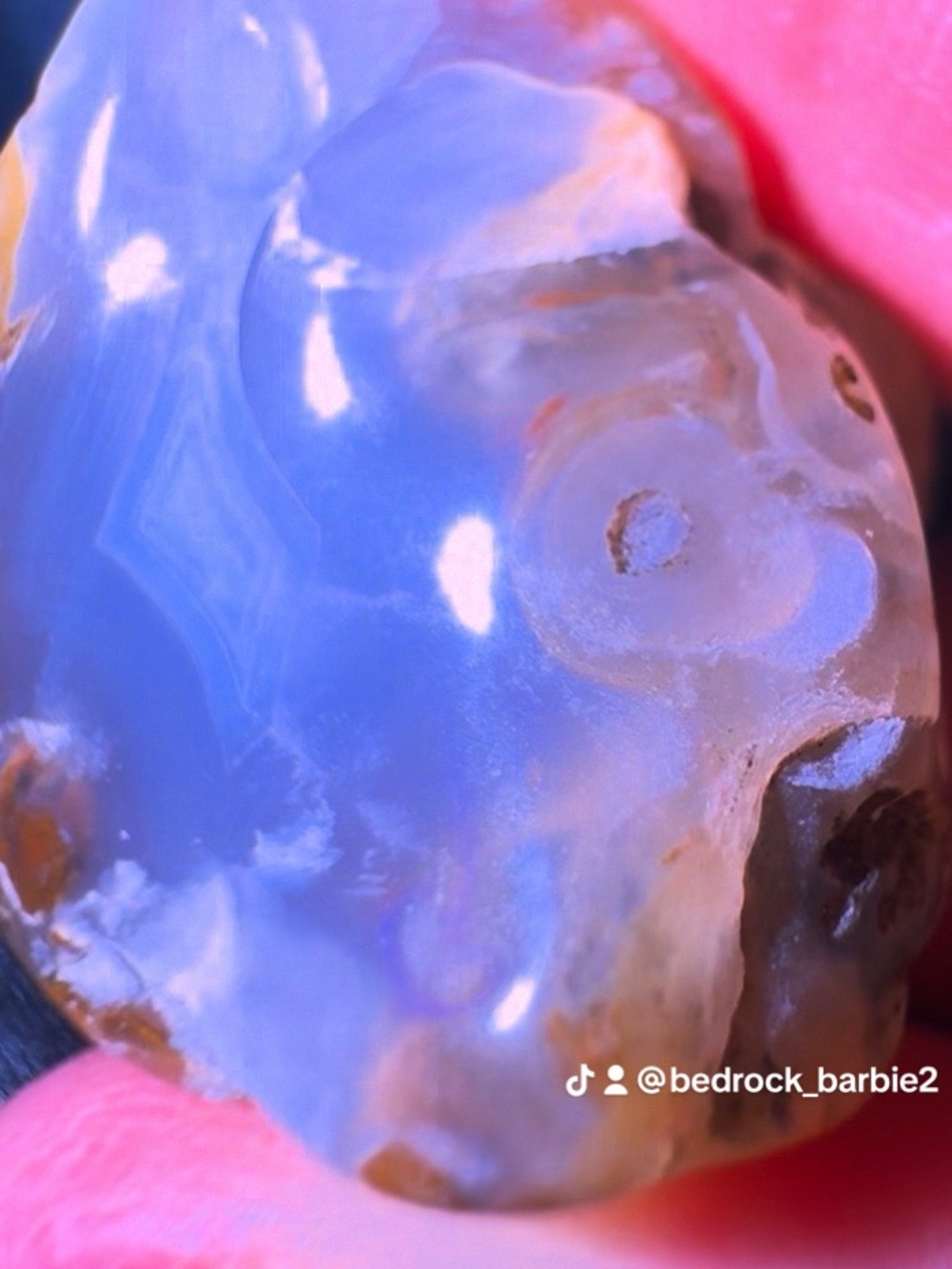 Polished New Mexico bubble jelly opal